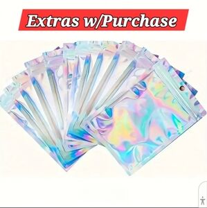 NWT -20ct. 4x6 Holographic Gift Bags/ Transparent Ziplock Storage Bags